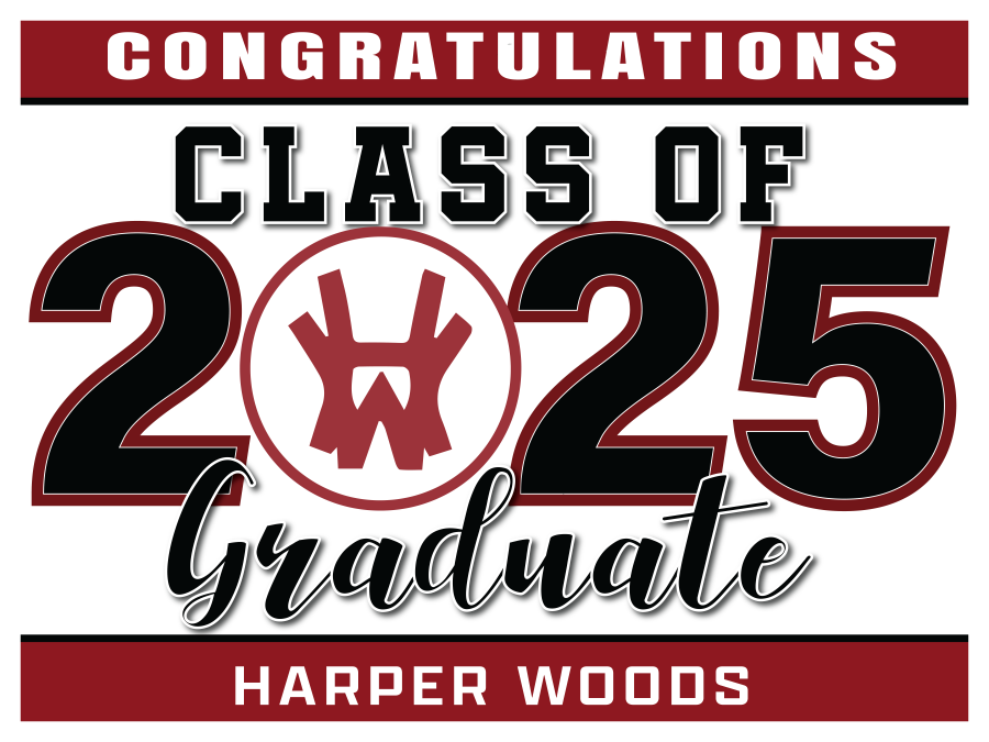HARPER WOODS HIGH SCHOOL GRADUATION SIGN 001