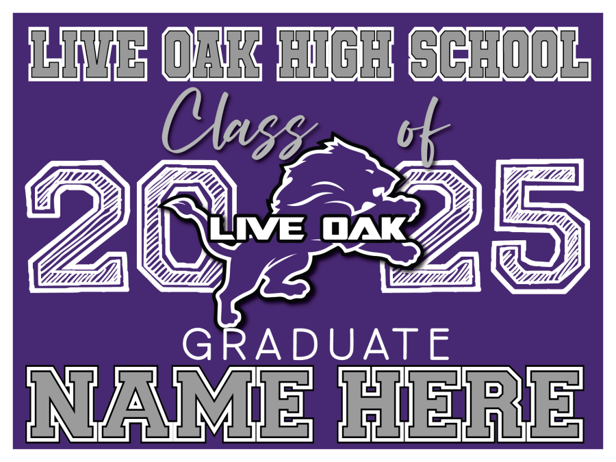 Live Oak High School Senior Sign 002