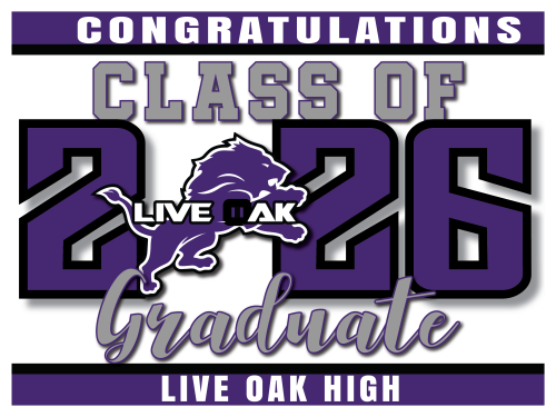 Live Oak High School Senior Sign 001
