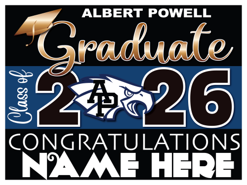 Albert Powell High School Graduate Sign 003