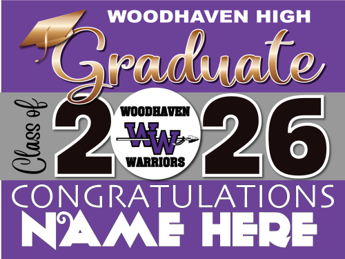 WOODHAVEN SCHOOL GRADUATION SIGN 003
