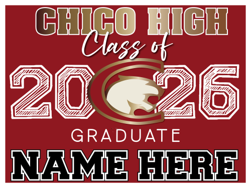 Chico High School Graduate Sign 002